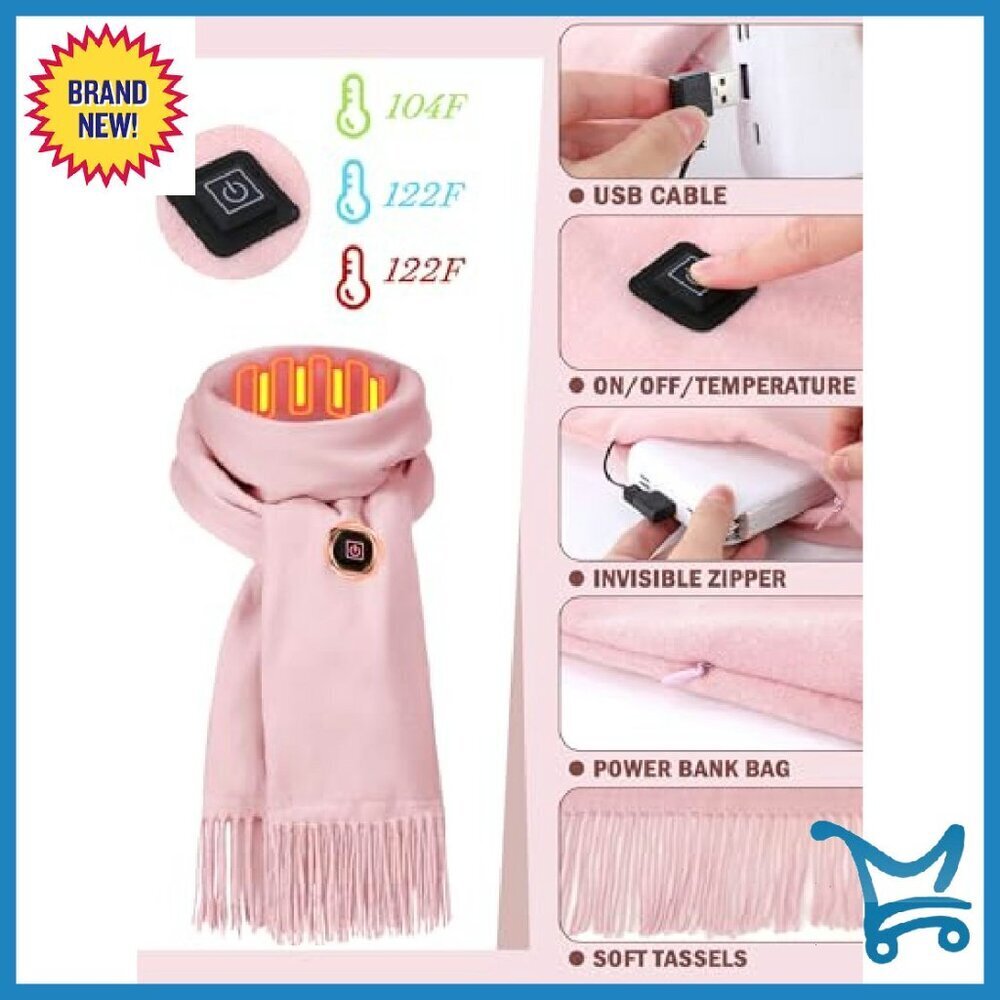 Heated Scarf Set with Touchscreen Gloves & Thermal Socks Gift Box - Picture 5 of 8